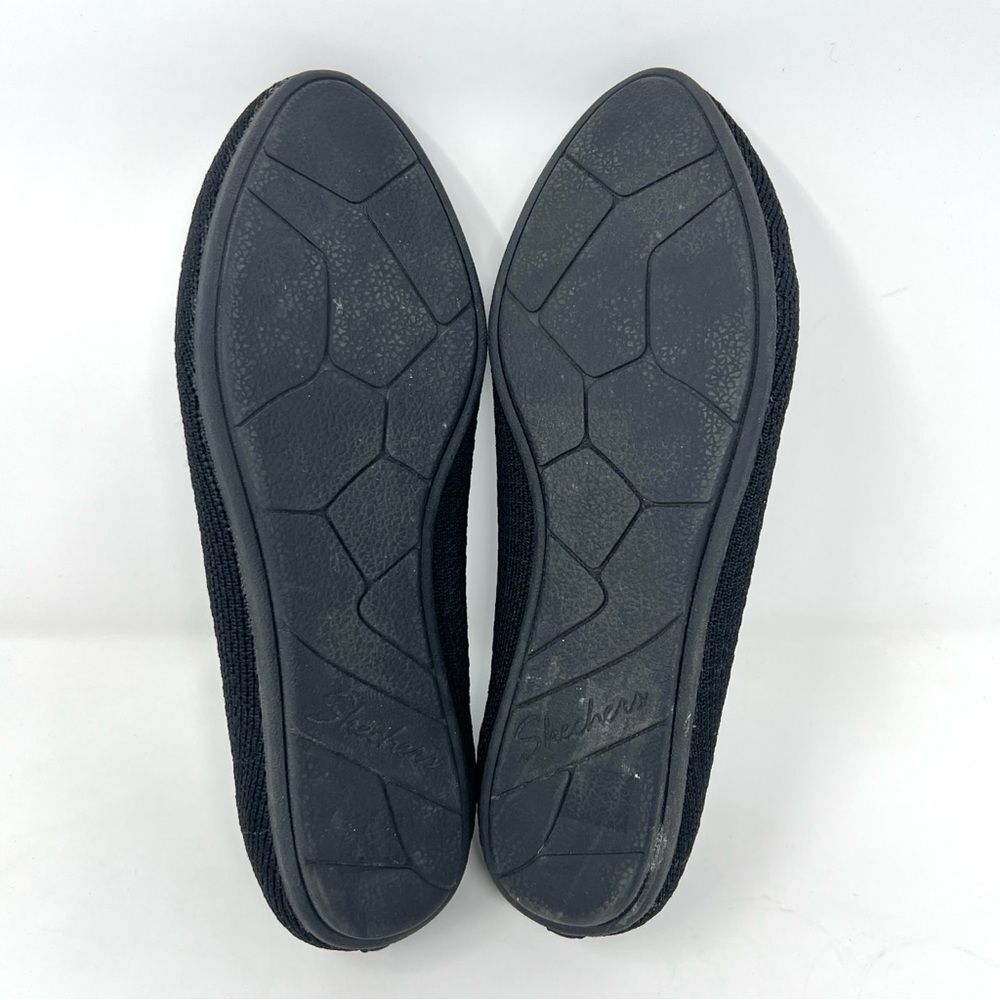 Skechers Cleo 2.0 Love Spell Black Woven Stretch Fit Knit Memory Foam Flats 7.5 - Picture 7 of 8